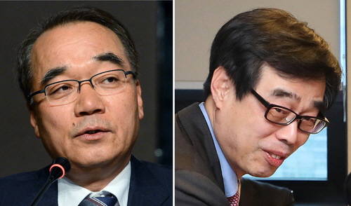 이명박 정부에서 요직을 두루 맡았던 박재완(왼쪽) 전 청와대 정무수석, 장다사로 전 청와대 총무기획관