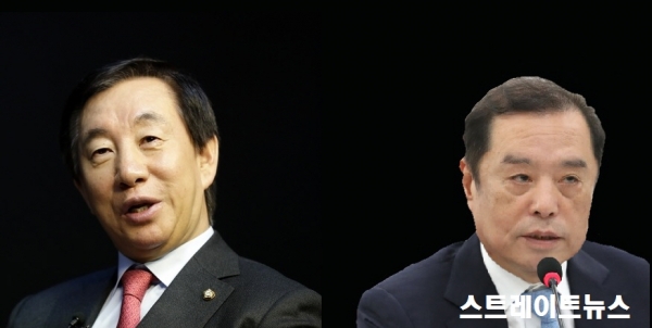자유한국당 김성태 원내대표와 김병준 비대위원장 ⓒ스트레이트뉴스