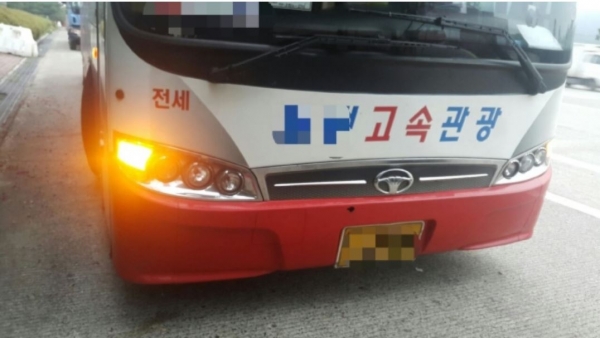 무면허 만취 상태에서 20명의 귀성객을 태우고 서울에서 부산까지 달리던 고속버스 기사가 경찰에 붙잡혔다.(사진부산경찰청)