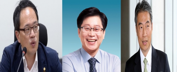 좌부터)박주민, 안호영(더불어민주당), 정종섭(자유한국당) 의원