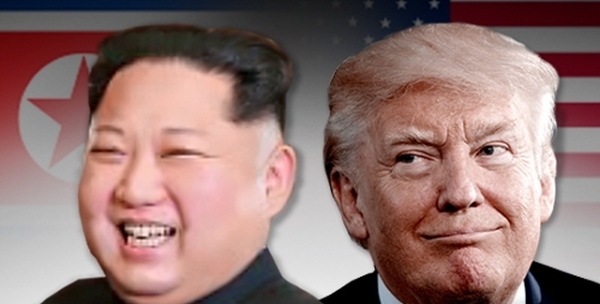 김정은 북한 국무위원장과 도널드 트럼프 미국 대통령
