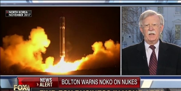 존 볼턴 미 백악관 국가안보보좌관이 19일(현지시간) 북한의 핵·미사일 실험 재개 가능성에 대해 "트럼프 대통령에 실제 영향을 미칠 것"이라고 경고했다. 사진은 볼턴 보좌관이 이날 폭스비즈니스에 출연해 발언하는 모습 캡쳐.