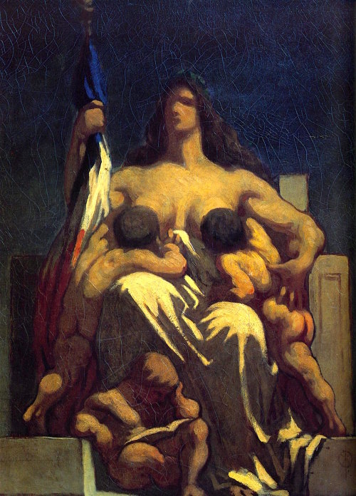 오노레 도미에, 아이들을 먹이고 교육시키는 공화국, 1848, 오르세이 미술관