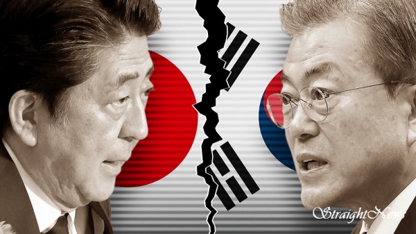 일본 아베 신조 총리와 한국 문재인 대통령 ⓒ스트레이트뉴스DB