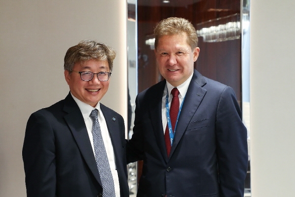 채희봉 한국가스공사 사장과 가즈프롬사 알렉세이 밀러 회장이 면담을 갖고 양사간 협력방안을 논의했다.