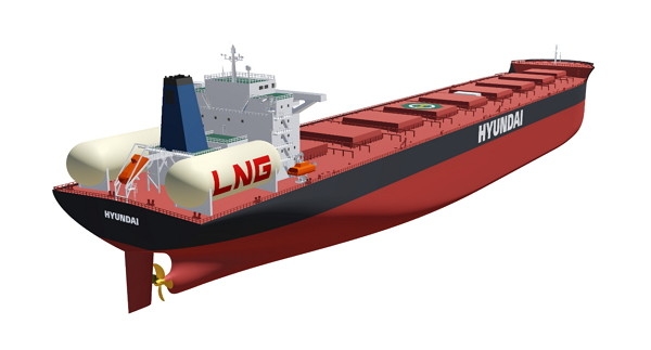 현대중공업이 포스코와 함께 LNG엔진 선박에 탑재하는 연료탱크의 첨단 소재 국산화에 나선다. 현대중공업 제공