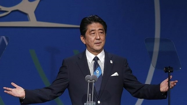 아르헨티나 부에노스아이레스에서 개최된 국제올림픽위원회(IOC) 총회에서 연설하는 일본 아베 신조 총리(2013.09.08)(자료:Reuters)
