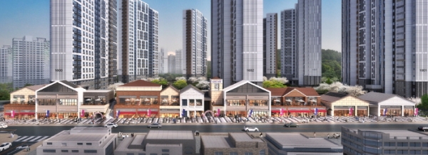 시흥장현지구의 최중심인 장곡역 초역세권에 유럽 스트리트몰 ‘유승 유로웨이 베르겐’ 상업시설이 내년 1월 분양에 나선다. @피알페퍼