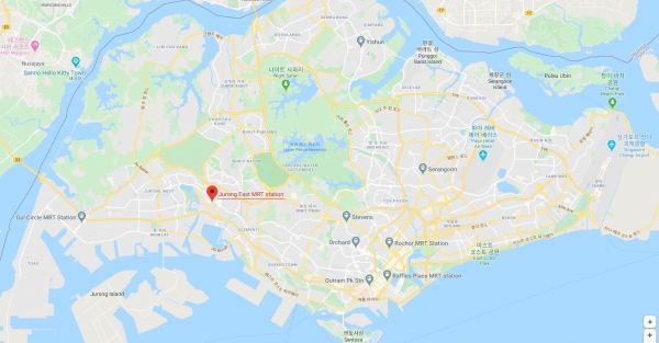 ◇싱가포르 주롱 이스트역 위치도. (이미지=대림산업)