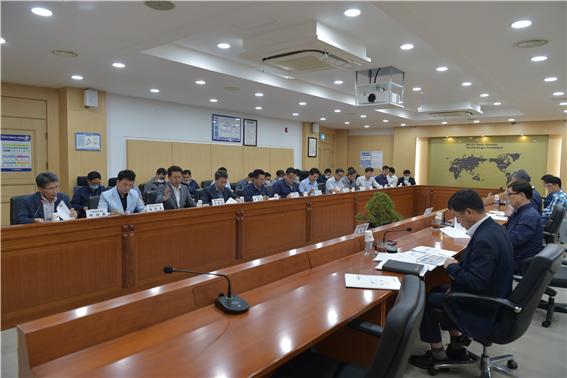 한국가스기술공사는 3일 정부의 K-뉴딜 추진 정책목표 달성을 위해 전사적 역량을 집중하는 전략경영회의를 개최했다. 한국가스기술공사 제공.