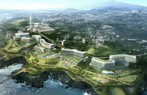 부영그룹이 중문·대포해안 주상절리대 인근 29만3897㎡ 부지에 지을 계획이었던 호텔 4개동(부영호텔 2,3,4,5) 조감도