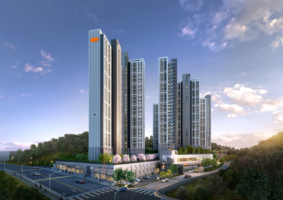 'e편한세상 가평 퍼스트원' 투시도. 대림산업 제공