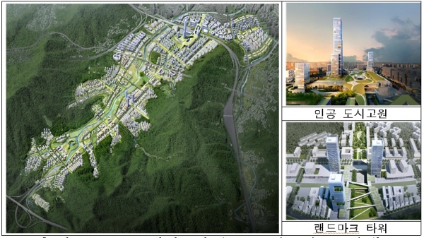 '3기 신도시 기본구상 및 입체적 도시공간계획 공모' 하남 교산 최우수작 조감도. 자료:국토교통부