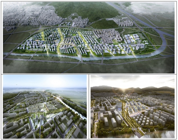 '3기 신도시 기본구상 및 입체적 도시공간계획 공모'에서 최우수작으로 선정된 인천 계양신도시 조감도. 자료:국토교통부