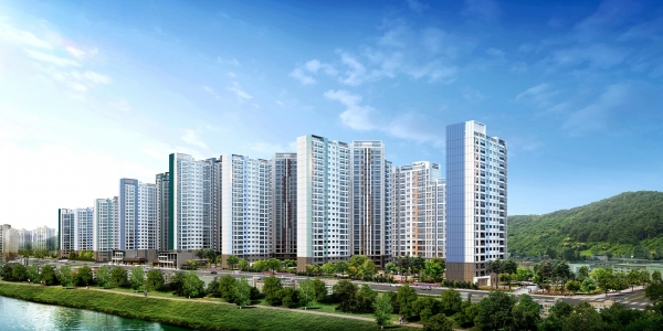 ◇'수성 더 팰리스 푸르지오 더샵' 투시도. (이미지=대우건설)