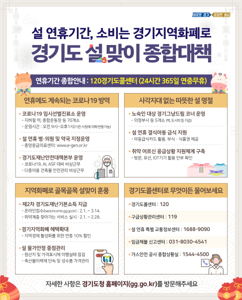설맞이 종합대책 포스터. 사진=경기도청 제공