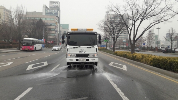 살수차. 사진=경기도청 제공