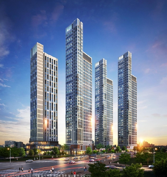 금강주택(회장=김충재)이 동탄2신도시 주상복합 C2블록에 분양하는 '동탄역 금강펜테리움 더 시글로'의 3.3㎡당 분양가가 1,524만원으로 확정됐다. (사진 : 동탄역 금강펜테리움' 투시도)