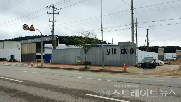 ◇'더샵 오산엘리포레' 공사현장. 가장로에서 북서→남동 구도로써 촬영했다. (사진=이준혁 기자)