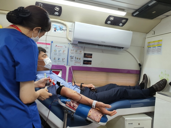 한국남동발전에서 헌혈행사를 진행했다.