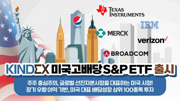 한국투자신탁운용은 'KINDEX미국고배당S&P ETF'를 신규 상장시켰다.(제공=한투운용)