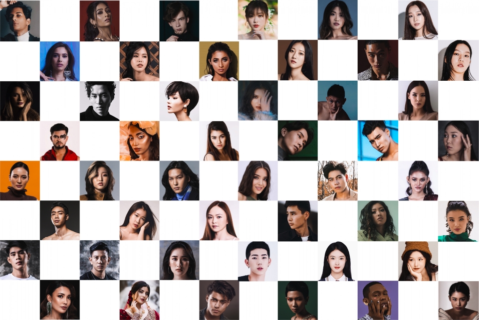 ▲ 2021 페이스 오브 아시아 참가모델(48명) / 사진제공= 아시아모델페스티벌조직위원회
