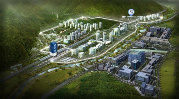 ‘양주역세권 도시개발사업지구’와 '양주 테크노벨리'의 개발계획도 (자료 : 양주시) 