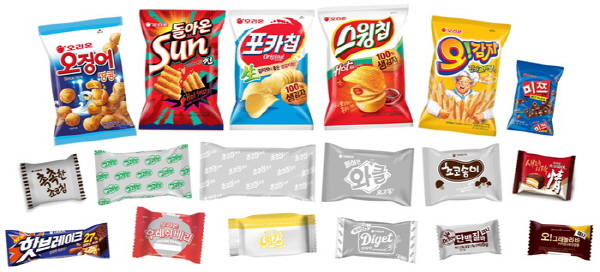 오리온 ‘플렉소 인쇄’ 제품 이미지. 오리온 제공