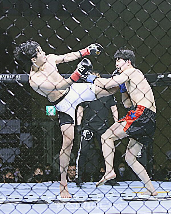 ▲ ‘엔젤스 파이팅 챔피언십 18(AFC 18)’ 코메인 매치 라이트급 경기에서 이대원이 이석현을 상대로 3-0 판정승을 거뒀다. / 양용은 기자 taeji1368@naver.com