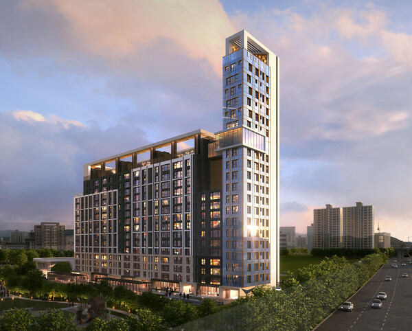 청담신동아아파트 리모델링 사업 투시도. /사진=롯데건설