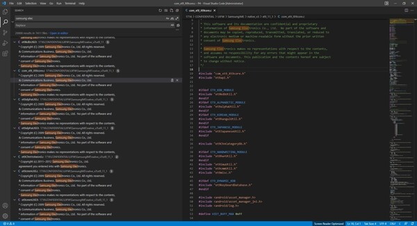 남미 기반 해킹 그룹 랩서스가 지난 5일 텔레그램 메신저를 통해 삼성전자 기밀 소스코드를 해킹했다고 주장하며 공개한 이미지.