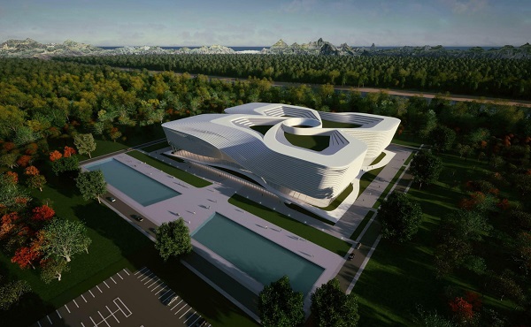 미국 홀텍사(社)와 개발중인 SMR-160 모델 예시 안 조감도. /사진=현대건설