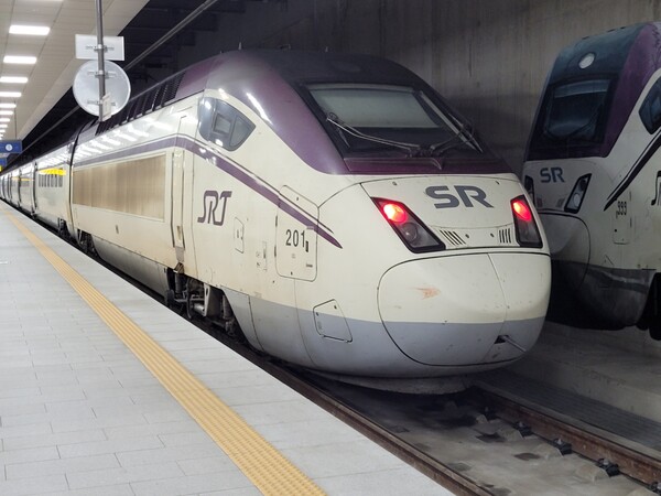 서울 강남구 수서동에 있는 수서고속철도(SRT) 수서역 승강장에서 출발 대기 중인 열차. /사진=스트레이트뉴스