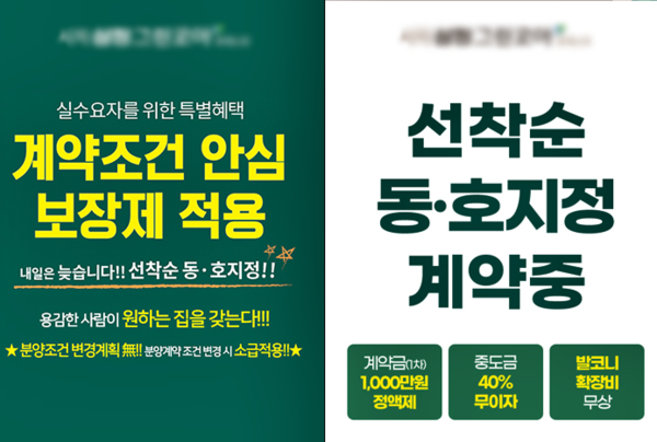 미분양의 무덤으로 전락한 대구의 모 분양단지가 대거 미분양사태를 벗어나기 위해 내건 판매촉진 마케팅.
