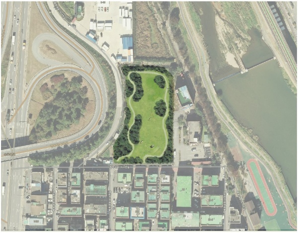 용인특례시가 처인구 유방동에 8000㎡ 규모 도시숲을 조성한다. 도시숲 조감도./사진=용인시청