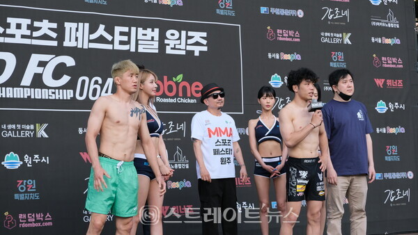 ▲굽네 ROAD FC 064 코메인 이벤트 문제훈 vs 하라구치 아키라 계체 통과 / 사진=로드FC