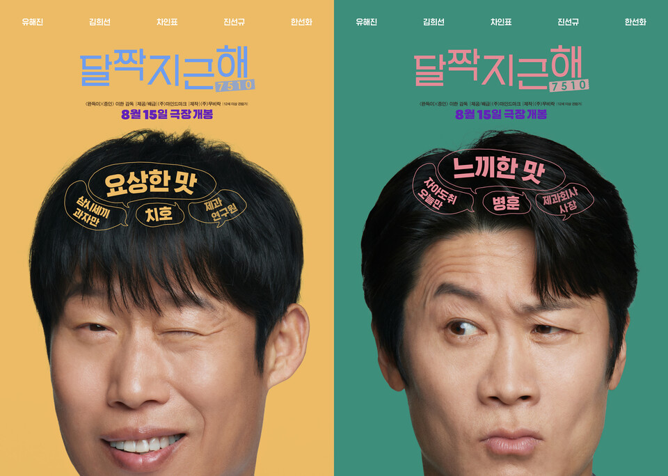 ▲영화 ‘달짝지근해: 7510’ 유해진-진선규 뇌구조 캐릭터 포스터 / 이미지=(주)마인드마크
