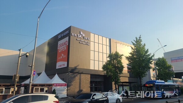 동대문구 용답동 청계천 수변공원과 근접한 '청계 SK뷰'의 모델하우스.(사진 : 함영원 기자)