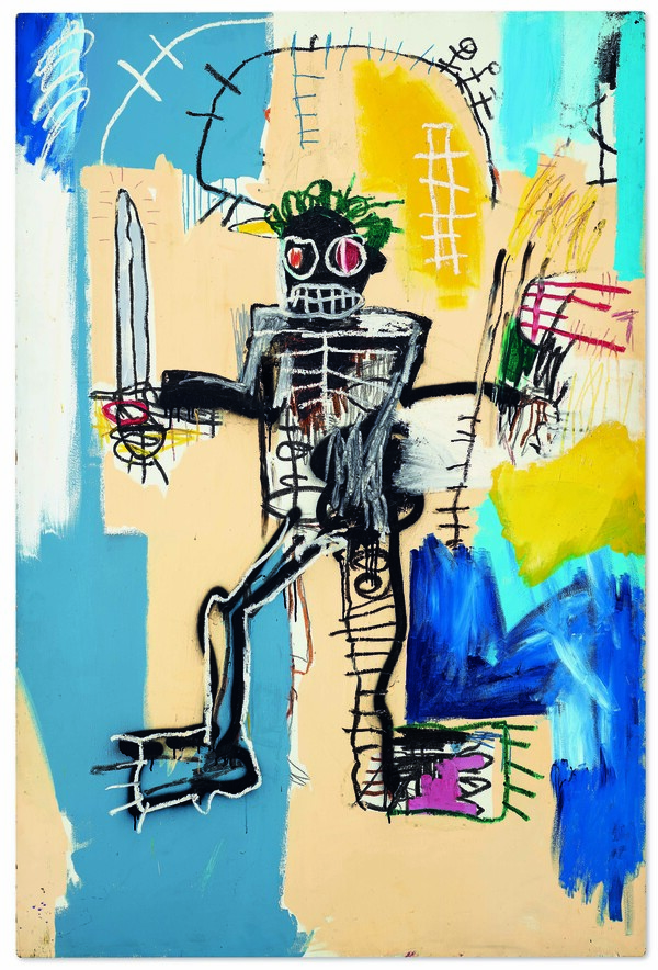 ▲JEAN-MICHEL BASQUIAT (1960-1988), ‘Warrior’, acrylic, oilstick and spray paint on wood panel, 183 x 122 cm. (72 x 48 in.), Painted in 1982 / 사진=CHRISTIE’S IMAGES LIMITED 2023, 현대카드