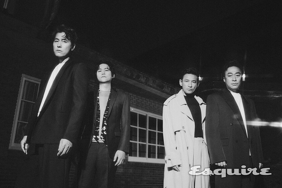 ‘서울의 봄’ 정우성-김성균-황정민-이성민(왼쪽부터). 에스콰이어 제공