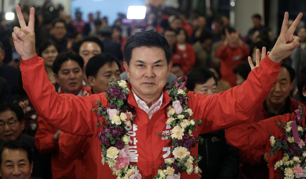 제22대 총선에서 승리한 국민의힘 소속 김태호 당선인. 연합뉴스 제공.