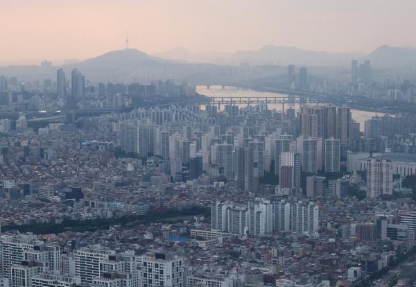 서울 상공에서 바라본 아파트 모습. 연합뉴스 제공.