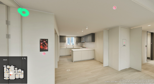 HDC현대산업개발이 광진구 구의동에서 분양 중인 '강변역 센트럴 아이파크'의 전용 84㎡A형의 사이버모델 상 유닛. 청약홈은 이 단지가 특별공급에서 263 대 1의 역대 최고치를 경신했다고 밝혔다. (강변역 센트럴 아이파크 홈페이지 캡처)