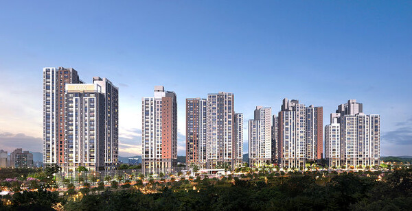 에이치엘디앤아이(HLD&I)한라가 경기도 용인특례시 처인구 포곡읍 금어지구에 인공지능(AI)기반의 교육특화 대단지 아파트 ‘용인 둔전역 에피트'의 투시도. (HLD&I한라/KD개발 제공)