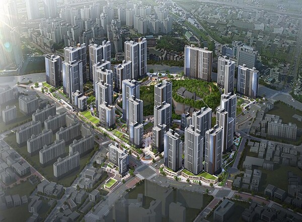 김포 북변4구역 '한강 수자인 오브센트' 조감도