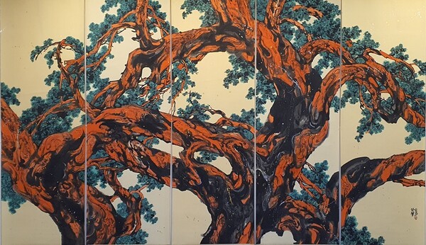 목포시립도서관이 강금복 개인전으로 전시하는 '상생' 작품.(사진=목포시)