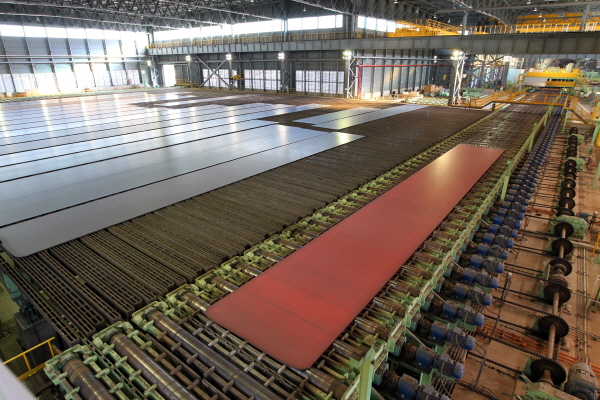 당진제철소 후판 생산 현장. 현대제철 제공