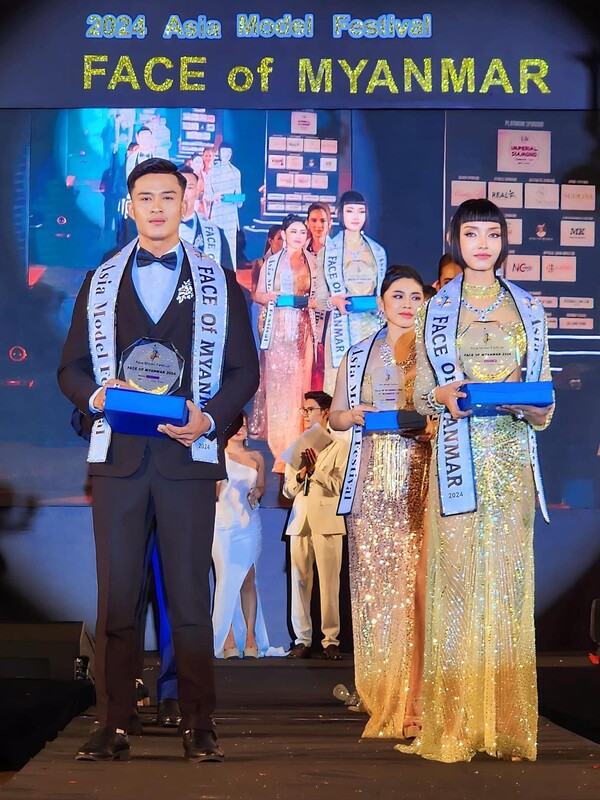 2024 페이스 오브 미얀마 탑2 수상자 민 탄트(왼쪽), 카롤린. 아시아모델페스티벌조직위원회 제공