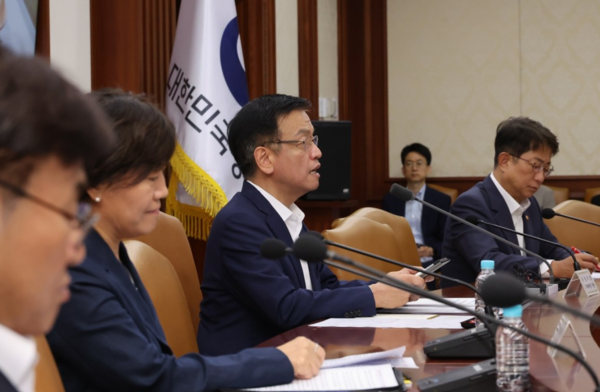 28일 정부세종청사 경제관계장관회의에서 발언하는 최상목 부총리. 연합뉴스 제공.