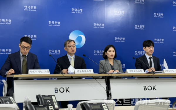 송재창 한국은행 금융통계부장(왼쪽에서 두 번째).